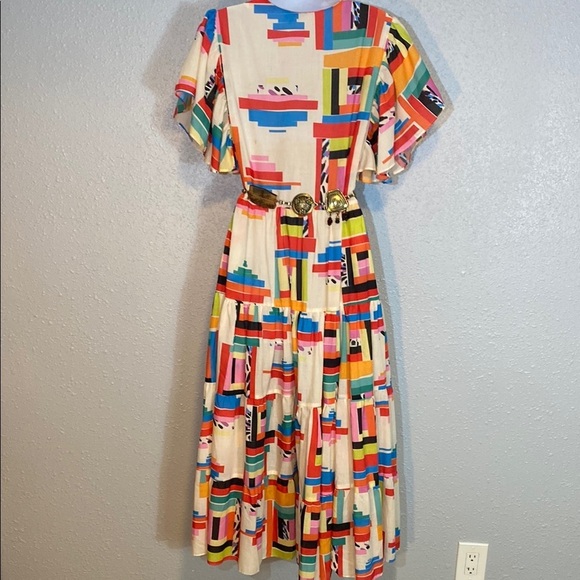 Karavan Athens Multi-Color Flutter Sleeve Midi Sundress - Picture 9 of 11